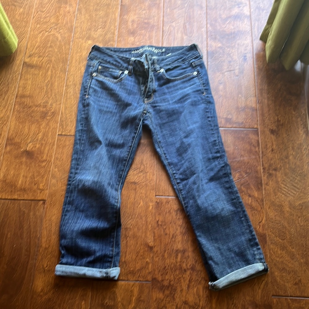 Denim crop jeans